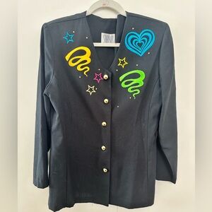 80s Embroidered Blazer
